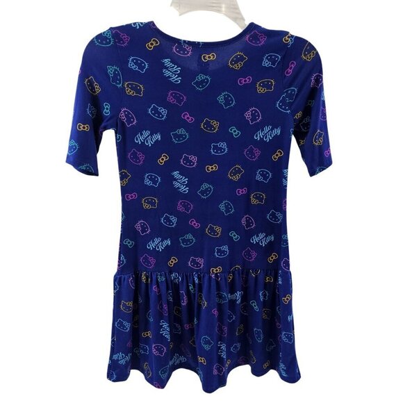 Hello Kitty Blue Signature Kitty Cat Jersey Knit Soft Dress – Small/Medium NWOT - Picture 4 of 16